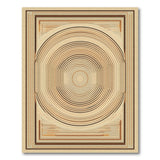 Beige Concentric Circles Geometric Area Rug