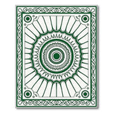 Ornate Green Mandala Soccer Rug