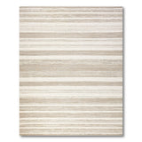 Beige Neutral Horizontal Striped Boho Area Rug