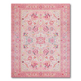 Floral Traditional Persian Blush Pink Persian Floral Area Rug