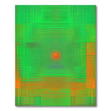Vibrant Green Geometric Sun Tunnel Rug