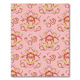 Pink Whimsical Swirl Motif Area Rug