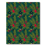 Festive Evergreen Pine Red Berry Rug