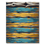 Distressed Teal Wood Plank Area Rug