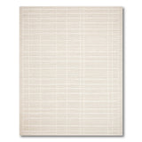 Beige and Neutral Subtle Beige Grid Woven Area Rug