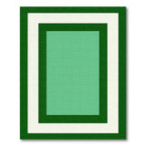 Layered Green Border Area Rug