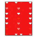 Playful Red Hearts Area Rug