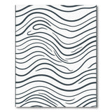 Abstract Area Wavy Lines Black White Abstract Area Rug