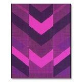 Purple Pink Chevron Geometric Area Rug