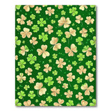 Sparkling Shamrock Clover Pattern Area Rug