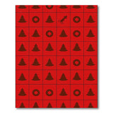 Red Christmas Memory Game Kids Area Rug
