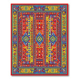 Vibrant Multi-Color Geometric Tribal Multi-color and Patterns Area Rug