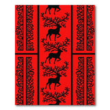 Red Stag Silhouette Heritage Rug