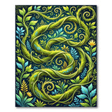 Lush Mossy Vine Floral Area Rug