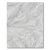Modern Wavy Contour Lines Area Rug - Black White