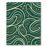 Blue and Teal Abstract Swirl Area Rug