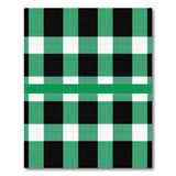 Green Black Checkered Farmhouse Area Rug