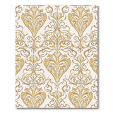 Elegant Gold Damask Floral Area Rug
