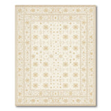 Cream Gold Snowflake Area Rug