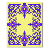 Purple Ornate Border Persian Area Rug