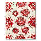 Bold Red Starburst Floral Area Rug