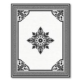 Black and White Ornate Black White Floral Mandala Area Rug