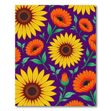 Vibrant Purple Sunflower Gerbera Area Rug