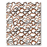 Orange Swirling Orange Abstract Area Rug