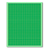 Green Grid Geometric Area Rug