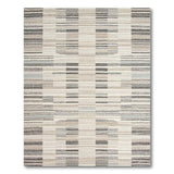 Grey Modern Grey Geometric Striped Area Rug