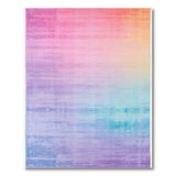 Vibrant Ombre Rainbow Gradient Area Rug