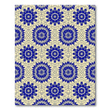 Blue Geometric Star Tile Area Rug