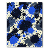 Navy Blue Paint Splatter Abstract Area Rug