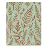 Mint Green Fern Leaf Pattern Area Rug