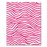 Bold Pink Wavy Line Area Rug