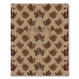 Autumn Maple Leaf Brown Tan Area Rug