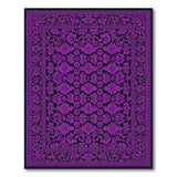 Purple Traditional Persian Purple Floral Traditional Persian Area Rug