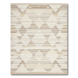 Beige and Neutral Neutral Geometric Diamond Area Rug