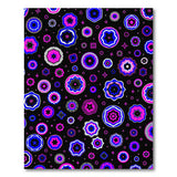 Vibrant Pink Blue Geometric Star Area Rug