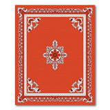 Red Traditional Persian Floral Mandala Rug