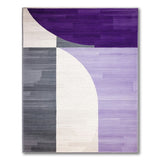Purple Geometric Abstract Geometric Modern Area Rug