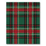 ODIKA Green and Red Tartan Plaid Washable Rug - Low Pile Non-Slip Area Rug