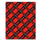 Red Bold Red Black Geometric Plaid Area Rug