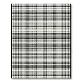 Distressed Black White Plaid No. 2 Area Rug