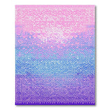 Ombr Pink-to-Blue Scales Area Rug