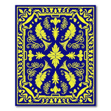 Navy Blue and Gold Ornate Persian Area Rug