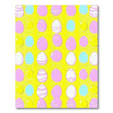 Playful Easter Egg Pattern Yellow Area Rug