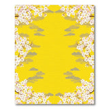 Floral Vintage Yellow Cherry Blossom Floral Area Rug