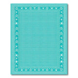Teal Starfish Seashell Coastal Beach Rug