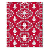 Red Southwestern Pine Tree Geometric Rug